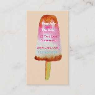 Carte De Visite Café de plage à pâtisserie à blocs de glace Été