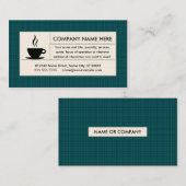 Carte De Visite café de plaid (Devant / Derrière)