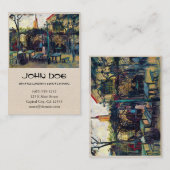 Carte De Visite Café de terrasse sur Montmartre Vincent van Gogh (Devant / Derrière)