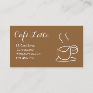 Carte De Visite Café de thé moderne café café café simple