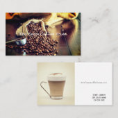 Carte De Visite Café d'haricots (Devant / Derrière)