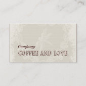 Carte De Visite Café et amour (Dos)