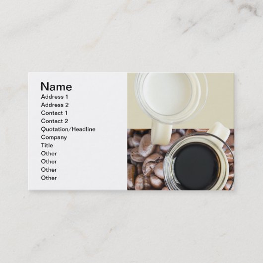 Carte De Visite Café et crème (Devant)