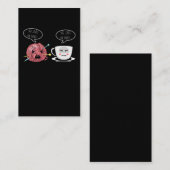 Carte De Visite Café et Crochet Lady Crocheting Humour de fils (Devant / Derrière)