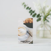 Carte De Visite Café et Croissant Café (Debout devant)