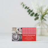 Carte De Visite Café français Restauration pâtisserie (Debout devant)