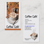 Carte De Visite Café gastronome "de Café de café", Capuccino, café (Devant / Derrière)