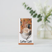 Carte De Visite Café gastronome "de Café de café", Capuccino, café (Debout devant)