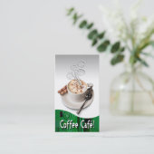 Carte De Visite Café gastronome "de Café de café", Capuccino, café (Debout devant)