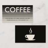 Carte De Visite CAFÉ gris (Devant / Derrière)