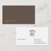 Carte De Visite Café | Haricots à café (Devant / Derrière)