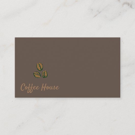 Carte De Visite Café | Haricots à café (Devant)