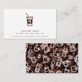 Carte De Visite Café Haricots Café Boisson Motif (Devant / Derrière)