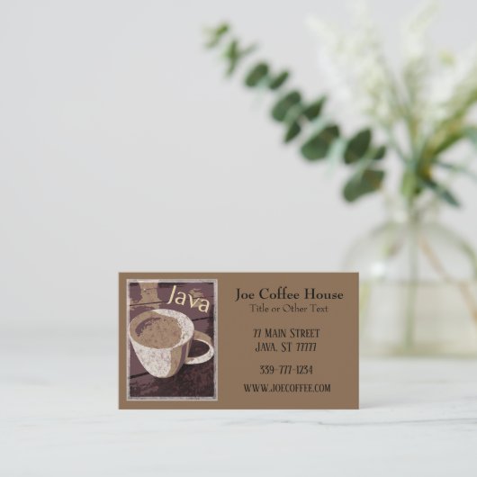 Carte De Visite Café Java (Debout devant)