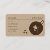 Carte De Visite Café - Logo d'entreprise Papier d'artisanat (Devant)