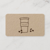 Carte De Visite Café - Logo d'entreprise Papier d'artisanat (Dos)