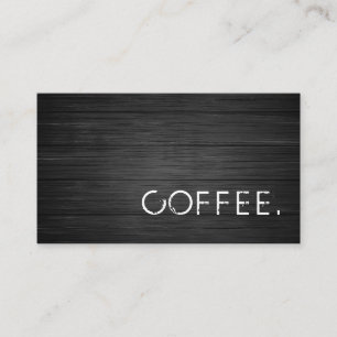 Carte de visite café Loyalty en bois noir