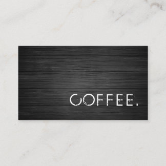 Carte de visite café Loyalty en bois noir