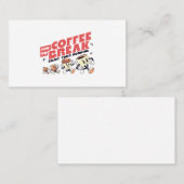 Carte De Visite Café Mascot - Temps De Pause Café (Devant / Derrière)