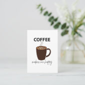 Carte De Visite Café Me Rend Heureux Café (Debout devant)