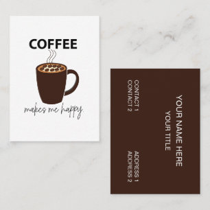 Carte De Visite Café Me Rend Heureux Café
