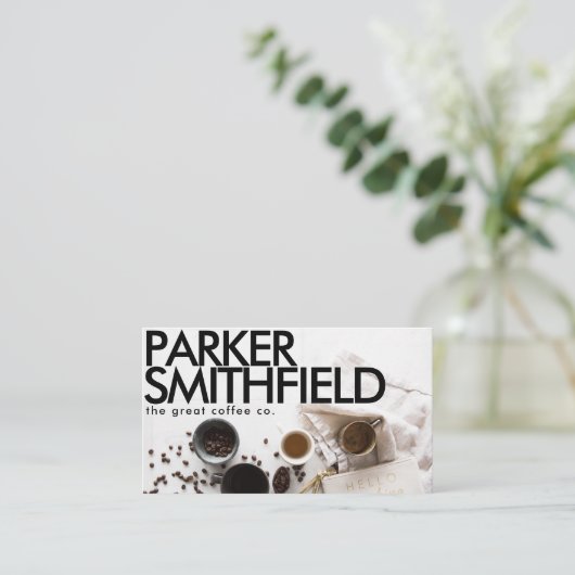 Carte De Visite Café moderne (Debout devant)