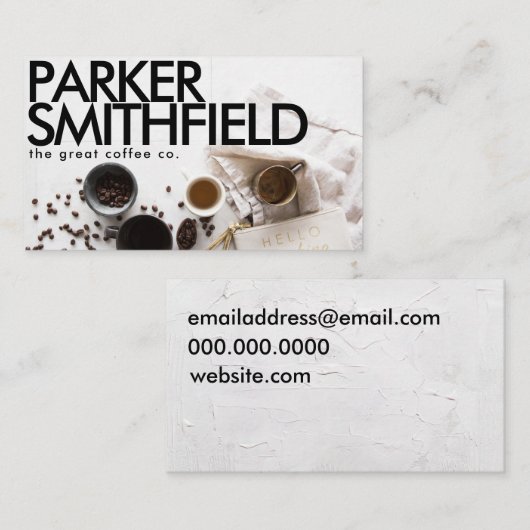 Carte De Visite Café moderne (Devant / Derrière)