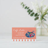 Carte De Visite Café moderne Loyalty Card pour café (Debout devant)