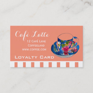 Carte De Visite Café moderne Loyalty Card pour café