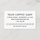 Carte De Visite Café Moderne Simple Noir Et Blanc (Dos)