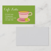 Carte De Visite Café moderne thé thé teacup thé à la menthe (Devant / Derrière)