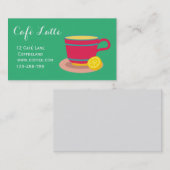 Carte De Visite Café moderne thé thé teacup thé citron (Devant / Derrière)