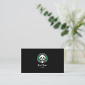 Carte de visite café ours panda (Debout devant)