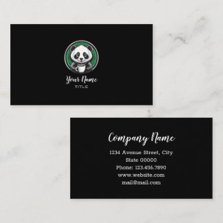 Carte de visite café ours panda