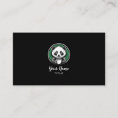 Carte de visite café ours panda (Devant)