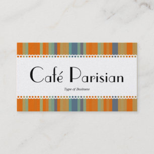 Carte De Visite Café Parisien (Scalloped) - 03 Gold Card