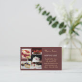 Carte De Visite Café-pâtisserie moderne de gâteau de dessert boula (Debout devant)