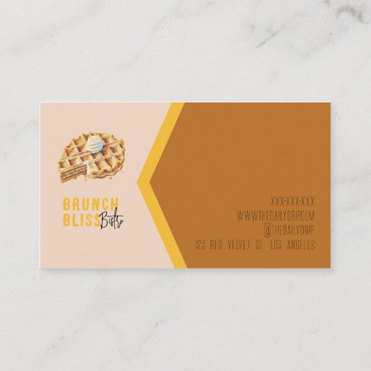 Carte De Visite Café petit-déjeuner (Dos)