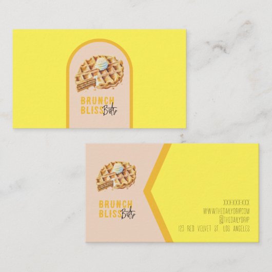 Carte De Visite Café petit-déjeuner (Devant / Derrière)