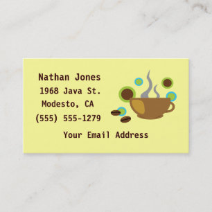 Carte De Visite Café Pop Art