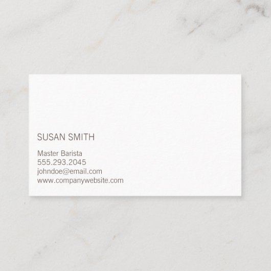 Carte De Visite Café | Pot de café (Dos)