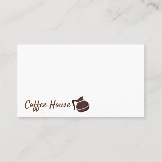 Carte De Visite Café | Pot de café (Devant)