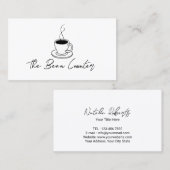 Carte De Visite Café professionnel minimaliste (Devant / Derrière)