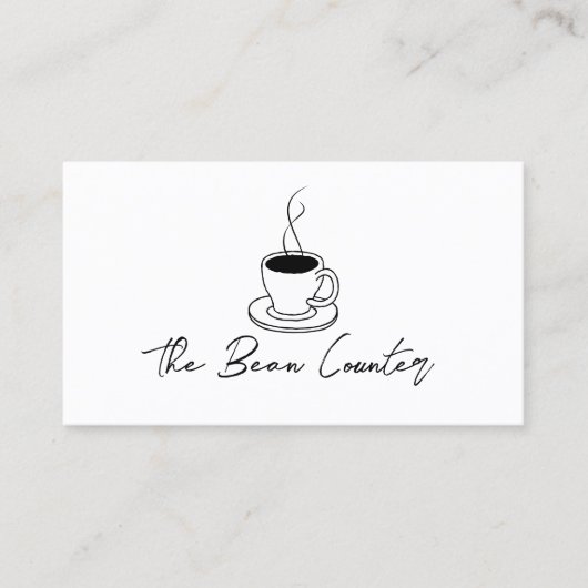 Carte De Visite Café professionnel minimaliste (Devant)