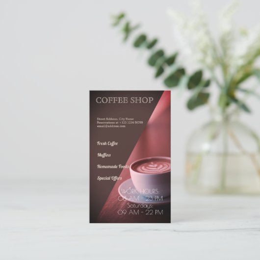 Carte De Visite Café-restaurant (Debout devant)