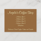 Carte De Visite Café-restaurant/café (Dos)