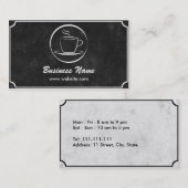 Carte De Visite Café-restaurant foncé (Devant / Derrière)