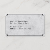 Carte De Visite Café-restaurant foncé (Dos)