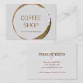 Carte De Visite Café-restaurant - tache de café (Devant / Derrière)