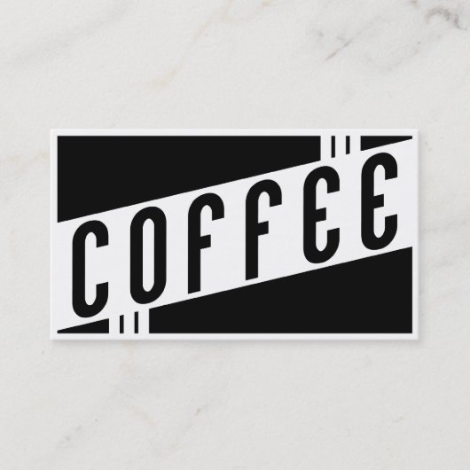 Carte De Visite café rétro (Devant)